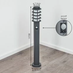 Hofstein Tunes Wegeleuchte Anthrazit, 1-flammig, Bewegungsmelder -Außenleuchten Verkäufe tunes wegeleuchte h3539231 3