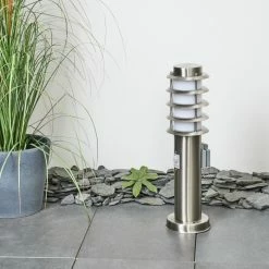 Hofstein Tunes Wegeleuchte Nickel-Matt, 1-flammig, Bewegungsmelder -Außenleuchten Verkäufe tunes wegeleuchte h3539323 9