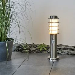 Hofstein Tunes Wegeleuchte Nickel-Matt, 1-flammig, Bewegungsmelder -Außenleuchten Verkäufe tunes wegeleuchte h3539354 8