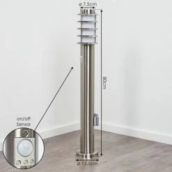 Hofstein Tunes Wegeleuchte Nickel-Matt, 1-flammig, Bewegungsmelder -Außenleuchten Verkäufe tunes wegeleuchte h3539408 3