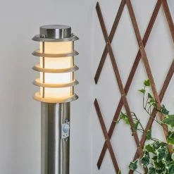 Hofstein Tunes Wegeleuchte Nickel-Matt, 1-flammig, Bewegungsmelder -Außenleuchten Verkäufe tunes wegeleuchte h3539408 8