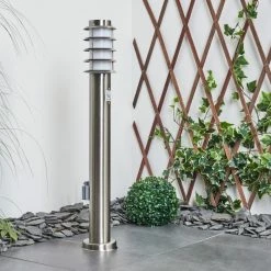 Hofstein Tunes Wegeleuchte Nickel-Matt, 1-flammig, Bewegungsmelder -Außenleuchten Verkäufe tunes wegeleuchte h3539408 9