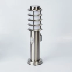 Hofstein Tunes Wegeleuchte Nickel-Matt, 1-flammig, Bewegungsmelder -Außenleuchten Verkäufe tunes wegeleuchte h3546529 3