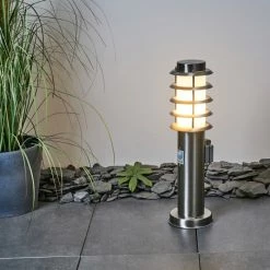 Hofstein Tunes Wegeleuchte Nickel-Matt, 1-flammig, Bewegungsmelder -Außenleuchten Verkäufe tunes wegeleuchte h3546529 4