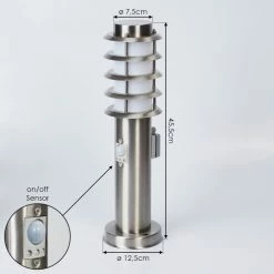 Hofstein Tunes Wegeleuchte Nickel-Matt, 1-flammig, Bewegungsmelder -Außenleuchten Verkäufe tunes wegeleuchte h3546529 7