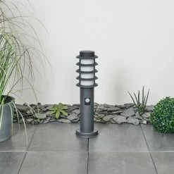 Hofstein Tunes Wegeleuchte Anthrazit, 1-flammig, Bewegungsmelder -Außenleuchten Verkäufe tunes wegeleuchte h3546574 3