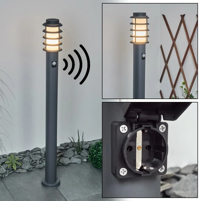 Hofstein Tunes Wegeleuchte Anthrazit, 1-flammig, Bewegungsmelder 1 Hofstein Tunes Wegeleuchte Anthrazit, 1-flammig, Bewegungsmelder
