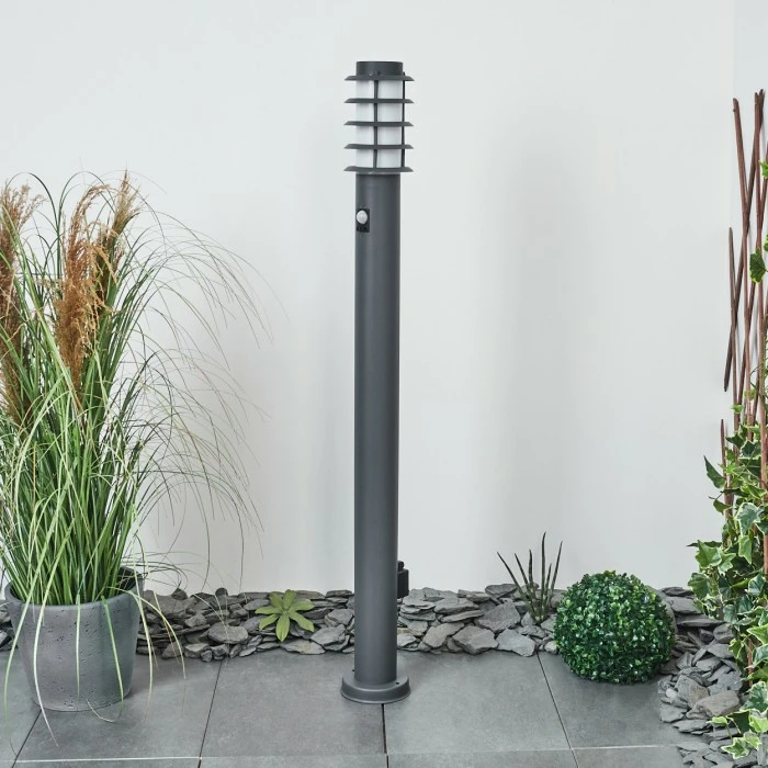 Hofstein Tunes Wegeleuchte Anthrazit, 1-flammig, Bewegungsmelder 2 Hofstein Tunes Wegeleuchte Anthrazit, 1-flammig, Bewegungsmelder – Bild 2