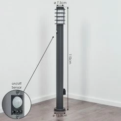 Hofstein Tunes Wegeleuchte Anthrazit, 1-flammig, Bewegungsmelder 15 Hofstein Tunes Wegeleuchte Anthrazit, 1-flammig, Bewegungsmelder -Außenleuchten Verkäufe tunes wegeleuchte h3546628 3