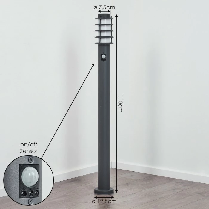 Hofstein Tunes Wegeleuchte Anthrazit, 1-flammig, Bewegungsmelder 4 Hofstein Tunes Wegeleuchte Anthrazit, 1-flammig, Bewegungsmelder – Bild 4
