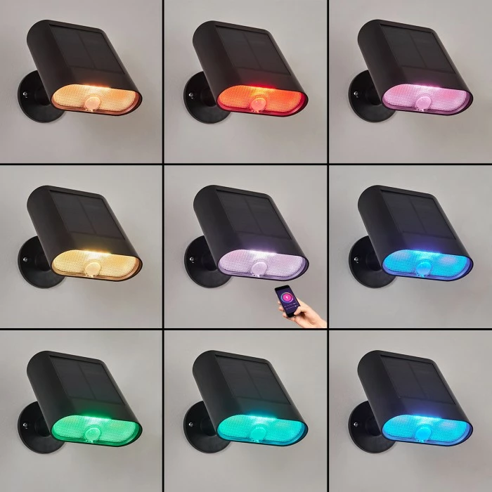 Hofstein Usmagama Solarwandleuchte LED Schwarz, 1-flammig, Bewegungsmelder 2 Hofstein Usmagama Solarwandleuchte LED Schwarz, 1-flammig, Bewegungsmelder – Bild 2