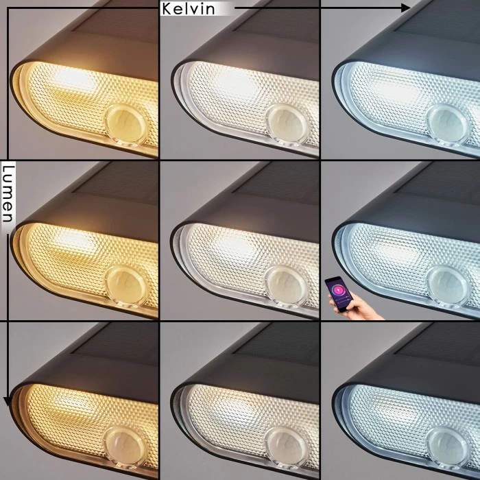 Hofstein Usmagama Solarwandleuchte LED Schwarz, 1-flammig, Bewegungsmelder 3 Hofstein Usmagama Solarwandleuchte LED Schwarz, 1-flammig, Bewegungsmelder – Bild 3