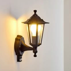 Hofstein Valtimo Außenwandleuchte Schwarz, 1-flammig, Bewegungsmelder -Außenleuchten Verkäufe valtimo aussenwandleuchte h3029879 11