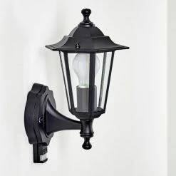 Hofstein Valtimo Außenwandleuchte Schwarz, 1-flammig, Bewegungsmelder -Außenleuchten Verkäufe valtimo aussenwandleuchte h3029879 3