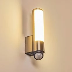 Hofstein Vas&ouml;n Au&szlig;enwandleuchte LED Edelstahl, 1-flammig, Bewegungsmelder -Außenleuchten Verkäufe vasoen aussenwandleuchte h3300411 do1 17