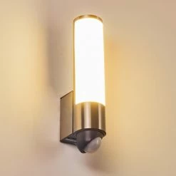 Hofstein Vas&ouml;n Au&szlig;enwandleuchte LED Edelstahl, 1-flammig, Bewegungsmelder -Außenleuchten Verkäufe vasoen aussenwandleuchte h3300411 do1 20
