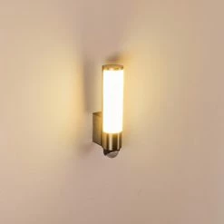 Hofstein Vas&ouml;n Au&szlig;enwandleuchte LED Edelstahl, 1-flammig, Bewegungsmelder -Außenleuchten Verkäufe vasoen aussenwandleuchte h3300411 do1 7