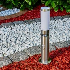 Hofstein Walise Außensockelleuchte Edelstahl, 1-flammig, Bewegungsmelder -Außenleuchten Verkäufe walise aussensockelleuchte h3302002 do1 2