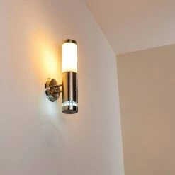 Hofstein Walise Außenwandleuchte Edelstahl, 1-flammig, Bewegungsmelder -Außenleuchten Verkäufe walise aussenwandleuchte h3299562 do1 15