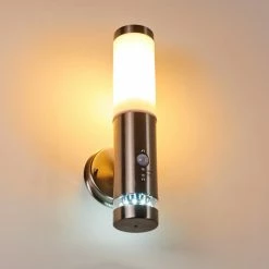 Hofstein Walise Außenwandleuchte Edelstahl, 1-flammig, Bewegungsmelder -Außenleuchten Verkäufe walise aussenwandleuchte h3299562 do1 18