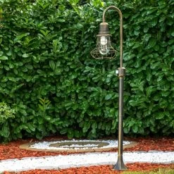 Hofstein Wegeleuchte BORKAN Braun, Gold, 1-flammig, Bewegungsmelder -Außenleuchten Verkäufe wegeleuchte borkan h3021361 do3 10