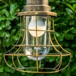 Hofstein Wegeleuchte BORKAN Braun, Gold, 1-flammig, Bewegungsmelder -Außenleuchten Verkäufe wegeleuchte borkan h3021361 do3 3