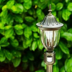 Hofstein Wegeleuchte Ribadeo Schwarz-Gold, 1-flammig, Bewegungsmelder -Außenleuchten Verkäufe wegeleuchte ribadeo h169187 6