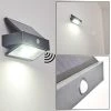 Hofstein Wiborg Solar-Au&szlig;enwandleuchte LED Anthrazit, 1-flammig, Bewegungsmelder