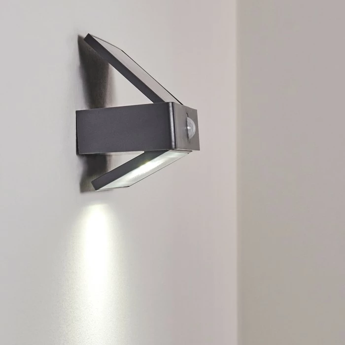 Hofstein Wiborg Solar-Außenwandleuchte LED Anthrazit, 1-flammig, Bewegungsmelder 13 Hofstein Wiborg Solar-Außenwandleuchte LED Anthrazit, 1-flammig, Bewegungsmelder – Bild 13